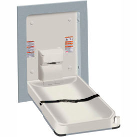 Asi Group 9017 ASI® Vertical Stainless Steel/Plastic Baby Changing Station, Light Gray - 9017 image.