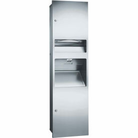 3-in-1 Towel Dispenser Waste Receptacle Hand Dryer, 208V-240V view 2