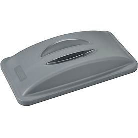 Global Industrial 261904GY Global Industrial™ Solid Lid With Handle, Gray image.