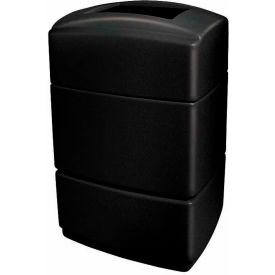 Dci  Marketing 733101 PolyTec™ Rectangular Waste Container, Black, 40 Gallon image.