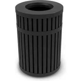 Parkview Trash Can w/Open Top, 45 Gallon, Black