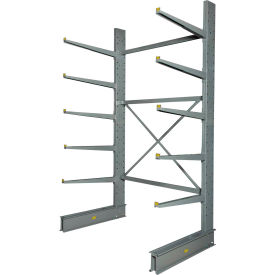 Global Industrial 320824 Global Industrial™ Single Sided Heavy Duty Cantilever Rack Starter, 2" Lip, 72"Wx50"Dx120"H image.