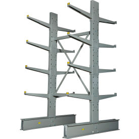 Global Industrial 320830 Global Industrial™ Double Sided Medium Duty Cantilever Rack Starter, 2" Lip, 48"Wx60"Dx96"H image.