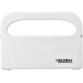Global Industrial 641155 Global Industrial™ Plastic Toilet Seat Cover Dispenser 16"W x 2-1/5"D x 11"H - White image.