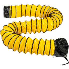 Global Industrial 292602 Global Industrial™ Flame Retardant Flexible Duct For 8" Fan, 32L, Yellow image.