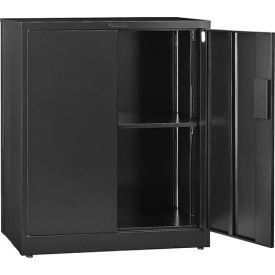 Global Industrial 361842BK Global Industrial™ EZ Assemble Steel Storage Cabinet 36"W x 18"D x 42"H Black image.