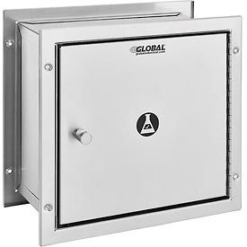 Global Industrial 670148 Global Industrial™ Stainless Steel Specimen Pass-Thru Cabinet, Recessed, 13-1/4" x 6" x 12-3/4" image.