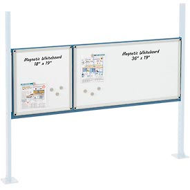 Global Industrial 319180BL Global Industrial™ 18" & 36" Whiteboard Panel Kit, 60"W, Blue image.