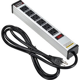 Global Industrial 500881 Global Industrial™ Power Strip, 6 Outlets, 15A, 6 Cord image.