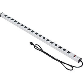 Global Industrial 500889 Global Industrial™ Power Strip, 18 Outlets, 15A, 48"L, 6 Cord image.
