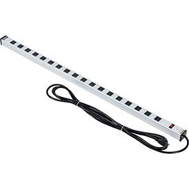 Global Industrial 500890 Global Industrial™ Power Strip, 18 Outlets, 15A, 48"L, 15 Cord image.