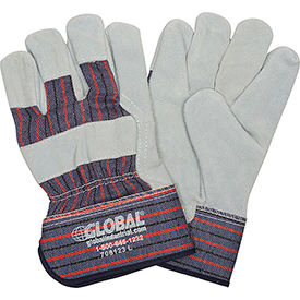 Global Industrial Leather Palm Safety Gloves with 2-1/2
