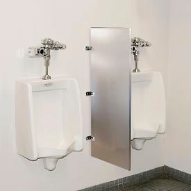 Global Industrial 261997 Global Industrial™ Bathroom Stainless Steel Urinal Screen 18 x 42 image.