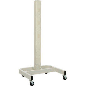 Global Industrial 239200BGE Global Industrial™ 78"H Mobile Post with Caster Base & Power Outlets - Beige image.