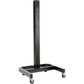 Global Industrial 239200BKE Global Industrial™ 78"H Mobile Post with Caster Base & Power Outlets - Black image.