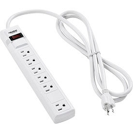 Global Industrial 501618 Global Industrial™ Surge Protected Power Strip, 5+1 Outlets, 15A, 900 Joules, 6 Cord image.