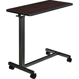 Global Industrial 436910 Global Industrial™ Overbed Table With H-Base, Walnut Laminate Tabletop image.