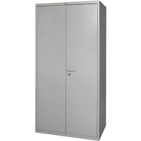 Global Industrial 316059 Global Industrial™ All-Welded Heavy Duty Storage Cabinet, 14 Gauge, 36"Wx18"Dx78"H, Gray image.