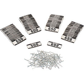 Global Industrial Locker Number Plate Kit, Numbered 500-699, 200/Pack Global Industrial Locker Number Plate Kit, Numbered 500-699, 200/Pack