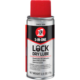Wd-40 Company 120077 WD-40 ® 3-In-One ® Lock Dry Lube - 2.5 oz. Aerosol Can - 120077 image.