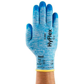 Ansell 11-920-8 HyFlex Coated Work Gloves, Nitrile Grip, 15-Gauge, Medium, Blue - Pkg Qty 12