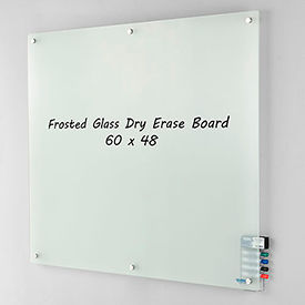 Global Industrial 695512 Global Industrial™ Frosted Glass Dry Erase Board, 60" x  48" image.