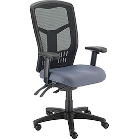 Interion Mesh Office Chair With High Back & Adjustable Arms, Fabric, Gray