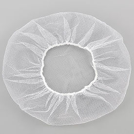 Global Industrial 708193B Global Industrial™ Nylon Hairnet, 24", Honeycomb, White, 100/Bag image.