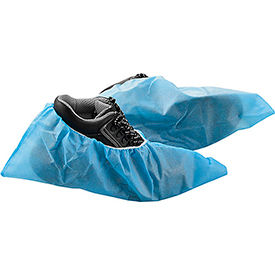 Global Industrial 708198ABL Global Industrial™ Skid Resistant Disposable Shoe Covers, Size 6-11, Blue, 150 Pairs/Case image.