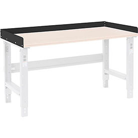 Global Industrial 254714BK Global Industrial™ Back and End Stops For Workbench Top - 48"W x 30"D x 3"H - Black image.