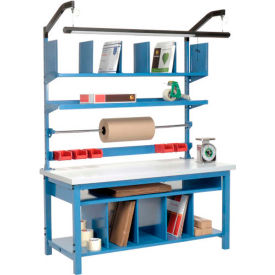 Global Industrial Complete Packing Workbench Laminate Square Edge 60"W x 30"D 