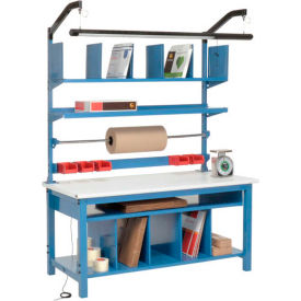Global Industrial 244189 Global Industrial™ Complete Packing Workbench, ESD Safety Edge, 60"W x 30"D image.