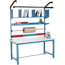 Global Industrial 244191 Global Industrial™ Packing Workbench W/Riser Kit, Laminate Square Edge, 60"W x 30"D image.