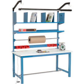 Global Industrial 244201 Global Industrial™ Packing Workbench W/Riser Kit, ESD Safety Edge, 60"W x 30"D image.