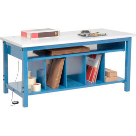 Global Industrial 244211 Global Industrial™ Packing Workbench W/Lower Shelf Kit, ESD Square Edge, 60"W x 30"D image.