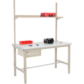 Global Industrial 60x30 Production Workbench Laminate Safety Edge - Drawer, Upright & Shelf TN