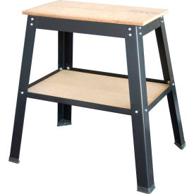 Affinity Tool Works HTT-31 Affinity Stationary Tool Table W/ Shelf & Compressed Wood Top, 25"W x 14"D, Black image.