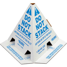 Global Industrial 318522 Global Industrial™ "Do Not Stack" Printed Pallet Cones, White, 50/Pack image.