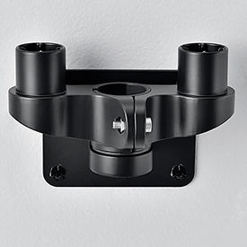 Global Industrial 436947BK Global Industrial™ Dual Arm Adaptor For Fixed Height or Gas Spring Monitor Arms, Black image.