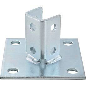 Global Industrial 713113 Global Industrial 1-5/8" Post Base P2072asqeg, Electro-Galvanized, Sq  image.