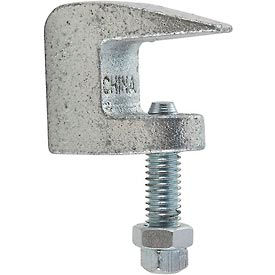 Global Industrial 713125 Global Industrial 3/8" Rod Size Beam Clamp, Electro-Galvanized Steel image.