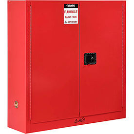 Global Industrial 316063 Global Industrial™ Paint & Ink Storage Cabinet - 24 Gallon - Manual Close 43"W x 12"D x 44"H image.