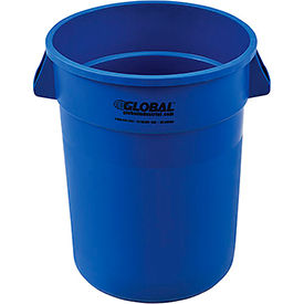 Global Industrial 240460BL Global Industrial™ Plastic Trash Can - 32 Gallon Blue image.