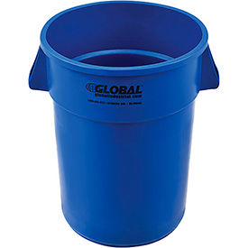 Global Industrial 240462BL Global Industrial™ Plastic Trash Can - 44 Gallon Blue image.