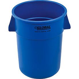Global Industrial 240464BL Global Industrial™ Plastic Trash Can - 55 Gallon Blue image.