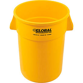 Global Industrial 240462YL Global Industrial™ Plastic Trash Can - 44 Gallon Yellow image.