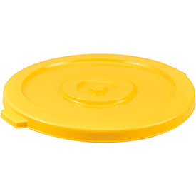 Global Industrial 240463YL Global Industrial™ Plastic Trash Can Lid - 44 Gallon Yellow image.