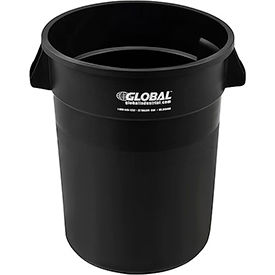 Global Industrial 240460BK Global Industrial™ Plastic Trash Can - 32 Gallon Black image.