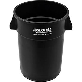 Global Industrial 240462BK Global Industrial™ Plastic Trash Can - 44 Gallon Black image.