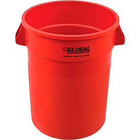 Global Industrial 240460RD Global Industrial™ Plastic Trash Can - 32 Gallon Red image.